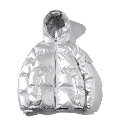 Metallic Hooded Puff...